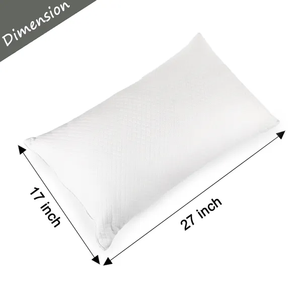 White_Fiber_Plain_Rectangular_Pillow_Bedroom