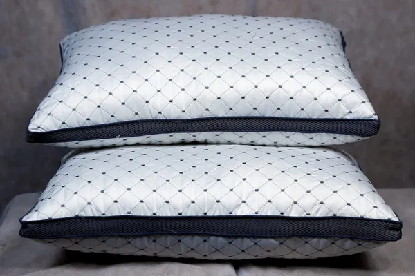White_Fiber_Quilted_Geometric_Pattern_Pillow_Bedroom_Set_Of_2