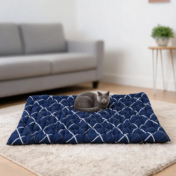 Navy_Blue_Cotton_Solid_Quilted_Floor_Mattress_Bedroom
