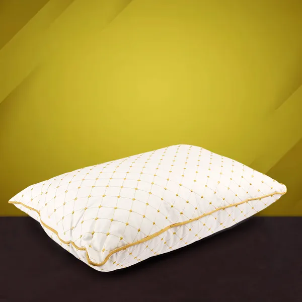 White_Fiber_Quilted_Pattern_Pillow_Bedroom