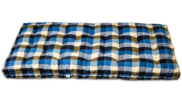 Blue_Cotton_Blue_Black_Checkered_Quilted_Mattress_Bedroom