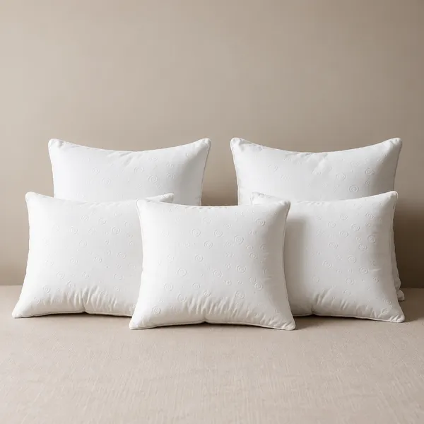White_Fiber_Cushion_Set_Bedroom_Set_Of_5