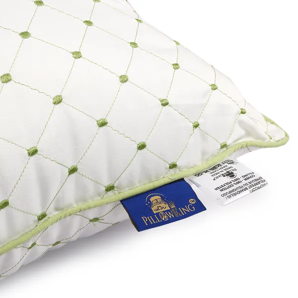 White_Fiber_Quilted_Pattern_Sleeping_Pillow_Bedroom