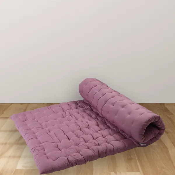Mauve_Cotton_Quilted_Tufted_Floor_Mattress_Bedroom