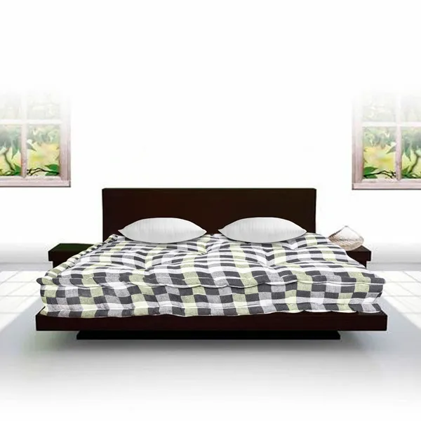 Multicolor_Cotton_Quilted_Checkered_Floor_Mattress_Bedroom