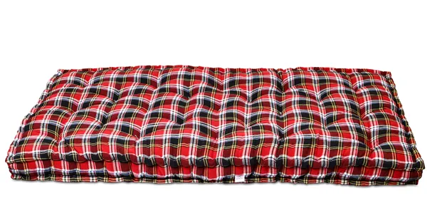 Red_Cotton_Quilted_Red_Plaid_Floor_Mattress_Bedroom
