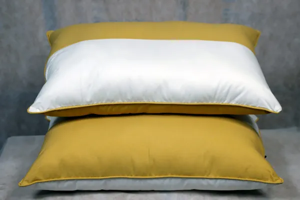 Mustard__And__White_Fiber_Solid_Pillow_Set_Bedroom_Set_Of_2