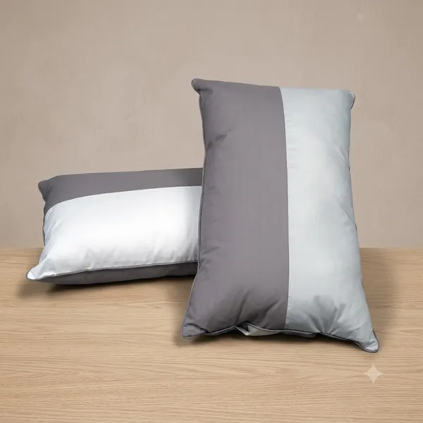 White_And_Grey_Fiber_Colour_Block_Pillow_Set_Bedroom