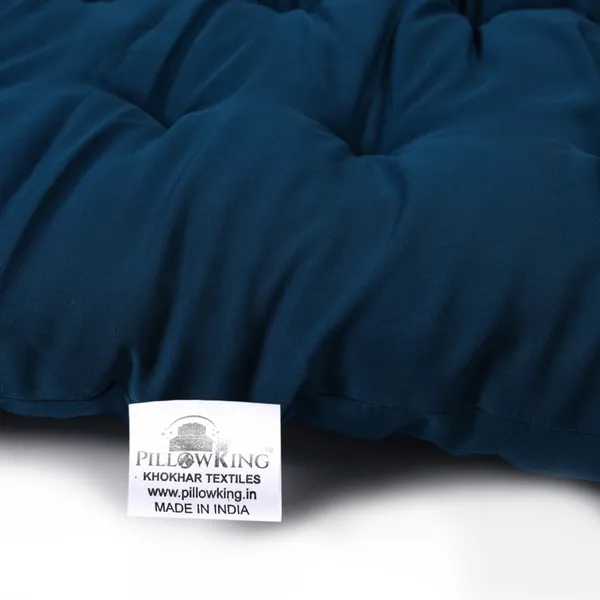 Turquoise_Cotton_Quilted_Rollable_Floor_Mattress_Bedroom
