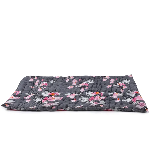 Grey_Cotton_Floral_Print_Quilted_Floor_Mattress_Bedroom