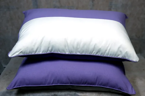 White__And__Purple_Fiber_Solid_Bed_Pillow_Set_Bedroom_Set_Of_2