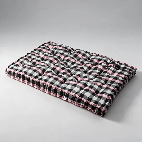 Multicolor_Cotton_Quilted_Checkered_Bed_Bedroom