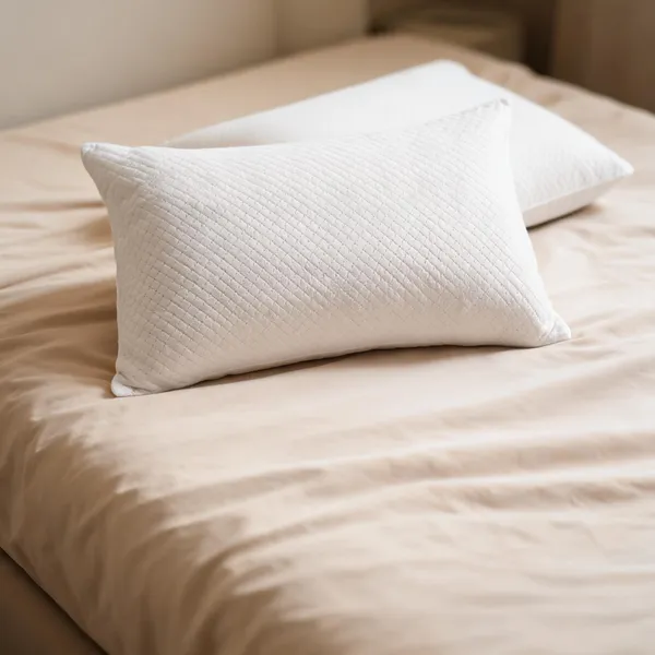 White_Fiber_Plain_Rectangular_Pillow_Bedroom