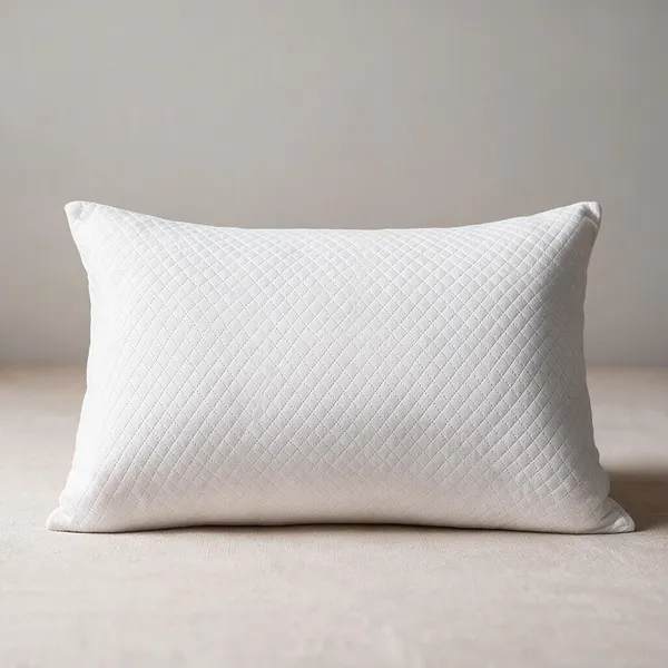 White_Fiber_Plain_Rectangular_Pillow_Bedroom
