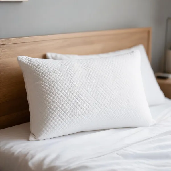 White_Fiber_Plain_Rectangular_Pillow_Bedroom