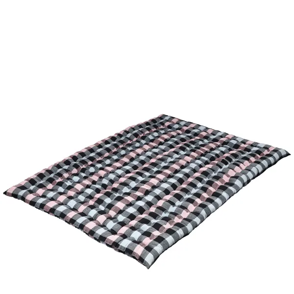 Multicolor_Cotton_Quilted_Checkered_Floor_Mattress_Bedroom