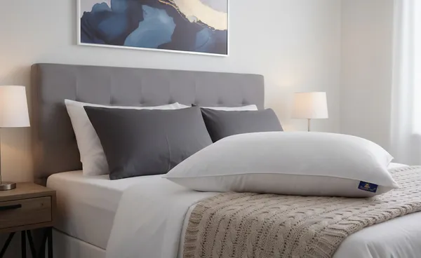 White_Fiber_Plain_Rectangular_Pillow_Bedroom