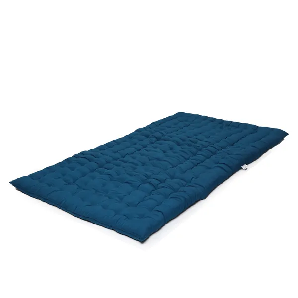 Turquoise_Cotton_Quilted_Rollable_Floor_Mattress_Bedroom