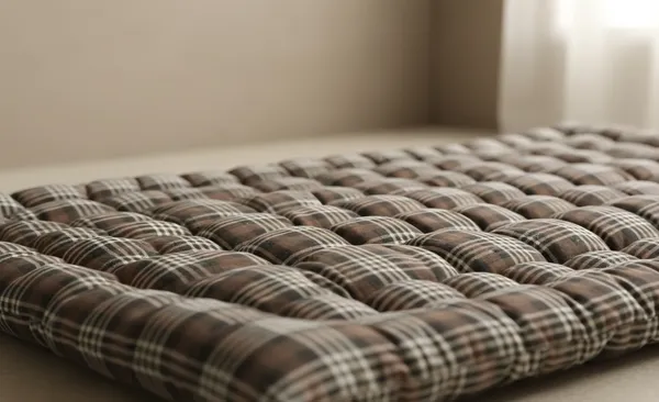 Multicolor_Cotton_Plaid_Roll-Up_Quilt_Mattress_Bedroom