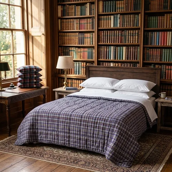 Multicolor_Cotton_Multicolour_Checked_Double_Bedsheet_Set_Bedroom