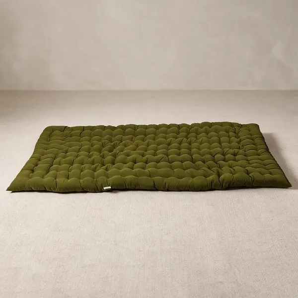 Green_Cotton_Quilted_Floor_Mattress_Bedroom