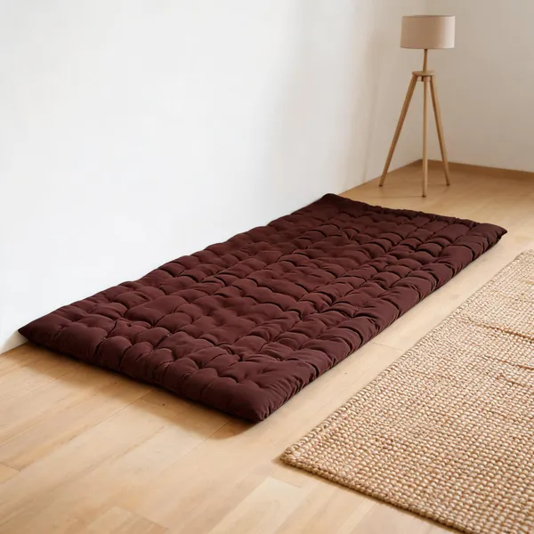 Brown_Cotton_Quilted_Floor_Mattress_Bedroom