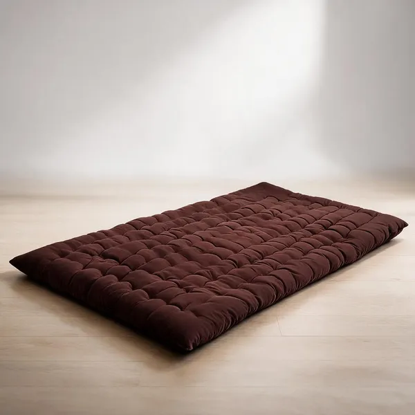 Brown_Cotton_Quilted_Floor_Mattress_Bedroom