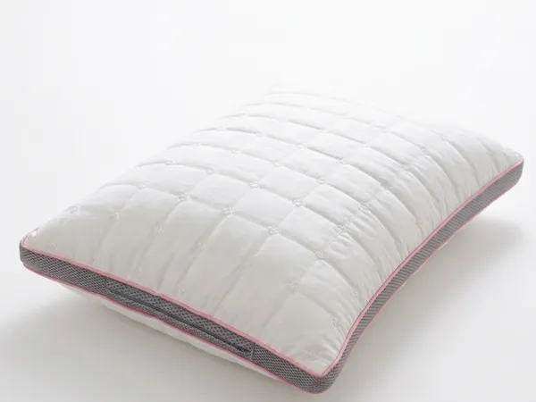 White_Fiber_Quilted_Geometric_Pattern_Bed_Pillow
