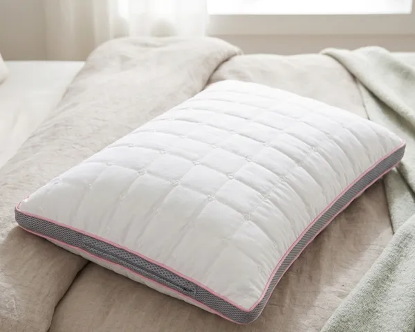 White_Fiber_Quilted_Geometric_Pattern_Bed_Pillow