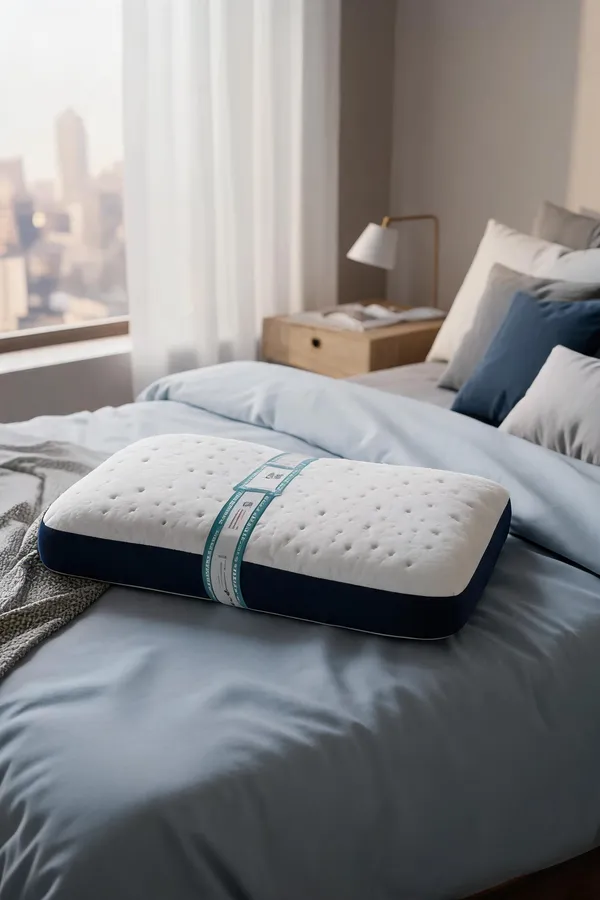 White_Memory_Foam_Solid_Contoured_Pillow_Bedroom