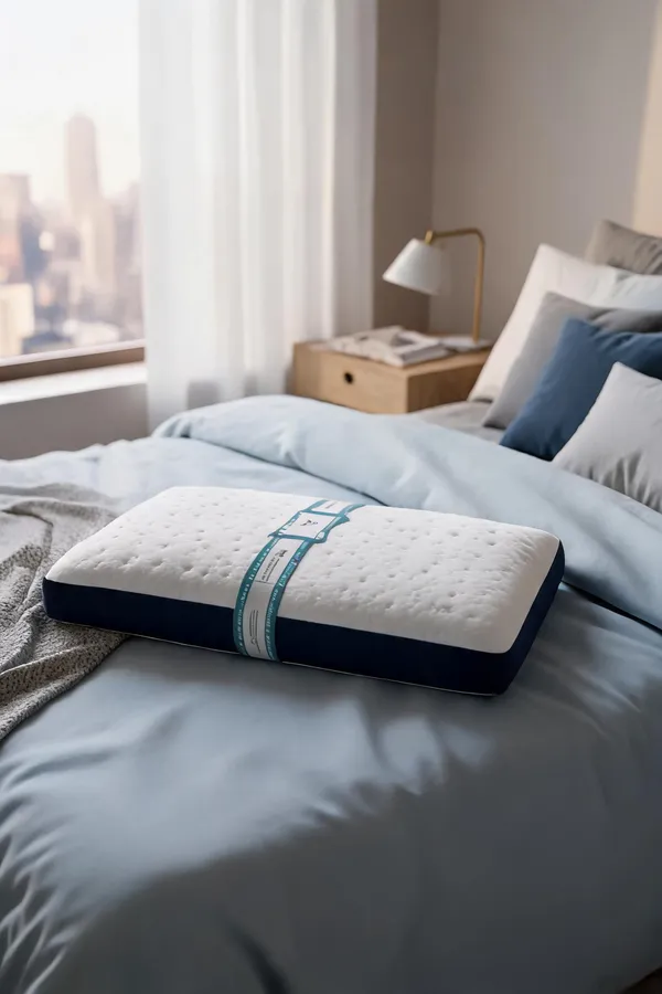 White_Memory_Foam_Solid_Contoured_Pillow_Bedroom