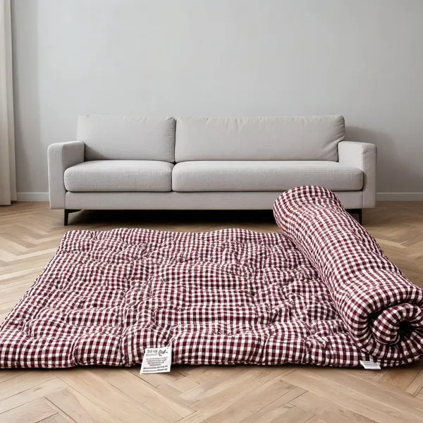 Multicolor_Cotton_Solid_Quilted_Floor_Mattress_Bedroom