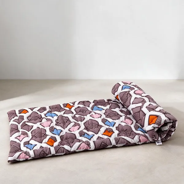 Multicolor_Cotton_Foldable_Leaf_Pattern_Floor_Mattress_Bedroom