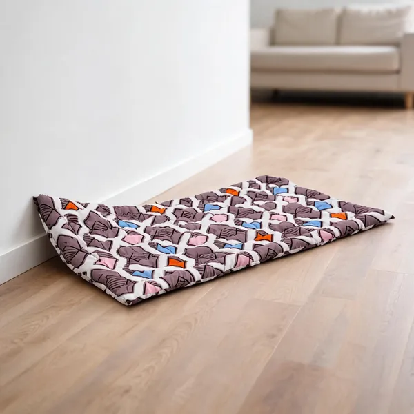 Multicolor_Cotton_Foldable_Leaf_Pattern_Floor_Mattress_Bedroom