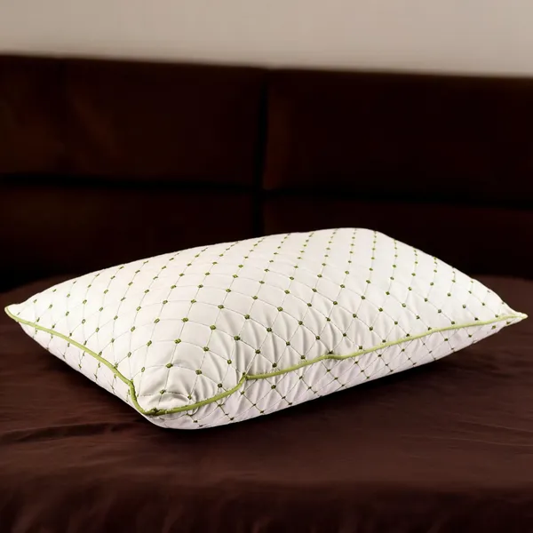 White_Fiber_Quilted_Pattern_Sleeping_Pillow_Bedroom