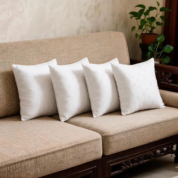White_Fiber_Cushion_Set_Bedroom_Set_Of_4
