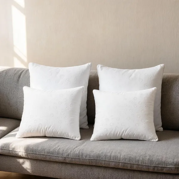 White_Fiber_Cushion_Set_Bedroom_Set_Of_4