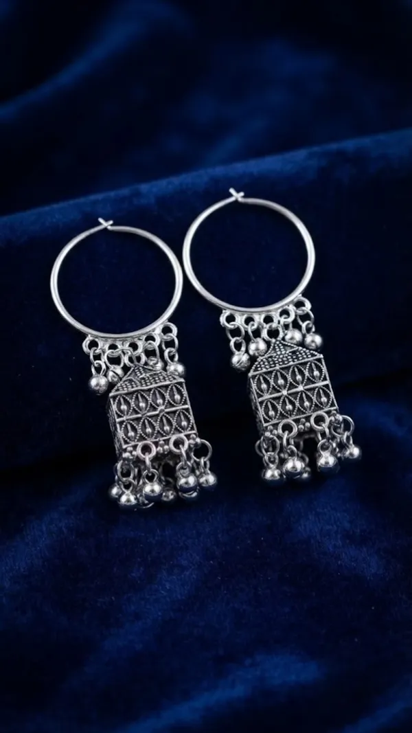 Silver_Oxidised_Hoop_Jhumka_Earrings_For_Women
