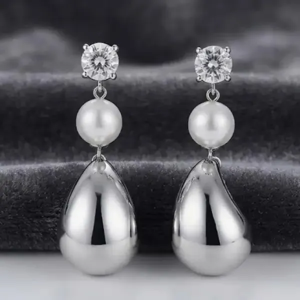 Silver-Tone_Pearl_Crystal_Drop_Earrings_For_Women
