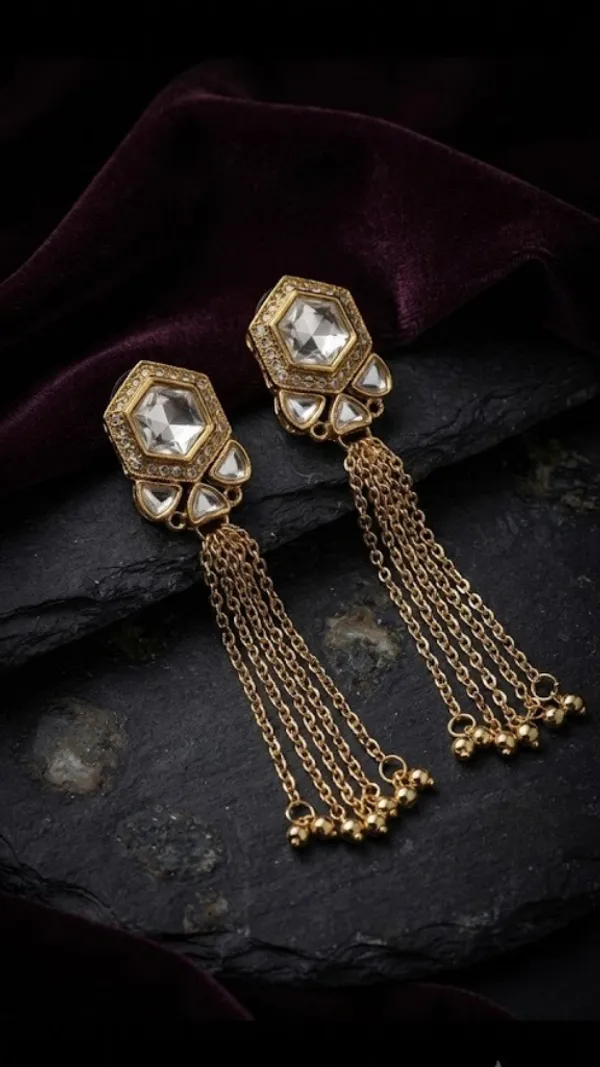 Gold_Tone_Crystal_Chain_Tassel_Drop_Earrings_For_Women