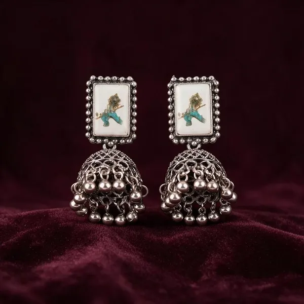 Silver_Oxidized_Filigree_Jhumka_Earrings_For_Women