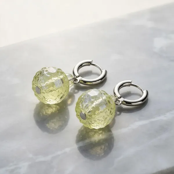 Silver_Tone_Yellow_Beaded_Hoop_Earrings_For_Women