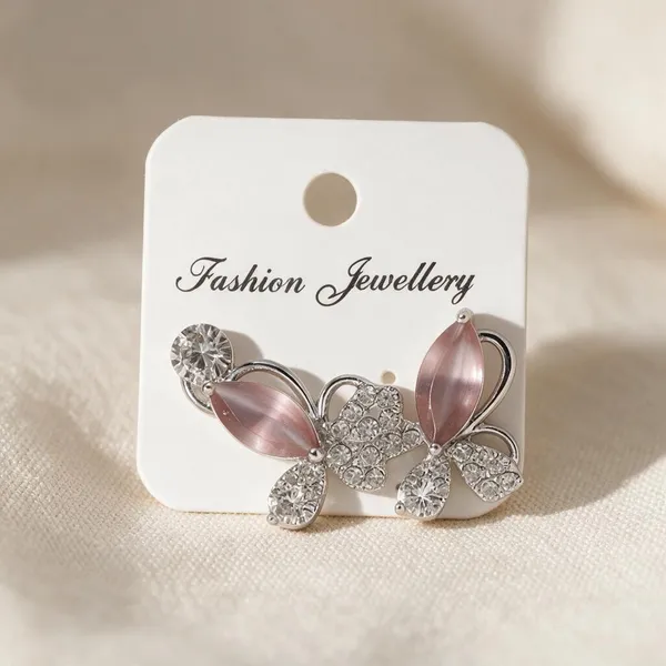 Silver-Tone_Floral_Leaf_Stud_Earrings_For_Women