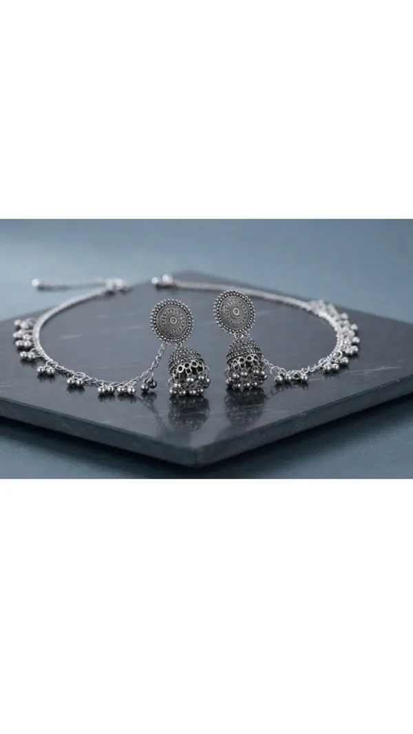 Silver_Oxidised_Ethnic_Jhumka_Necklace_Set_For_Women