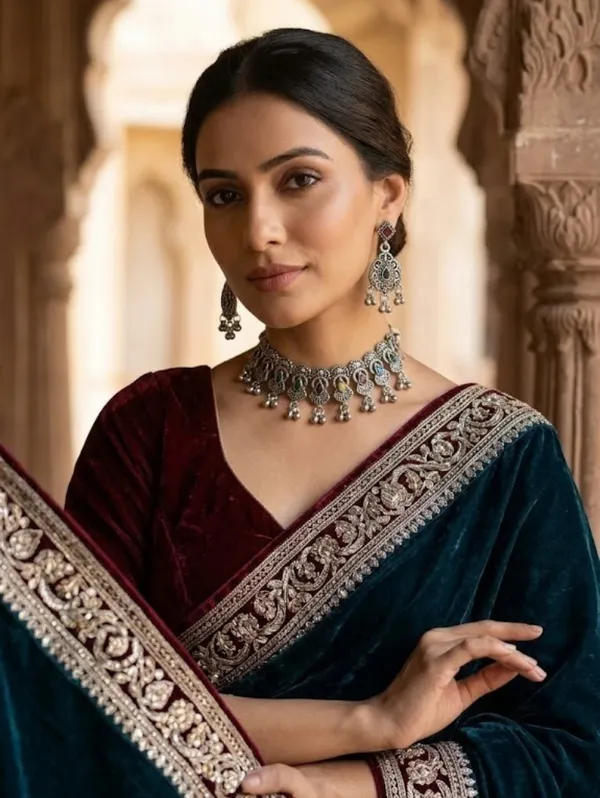 Silver_Oxidised_Filigree_Stone_Ethnic_Necklace_Set_For_Women