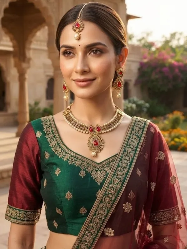 Red_Stone_Gold-Tone_Bridal_Jewellery_Set_For_Women