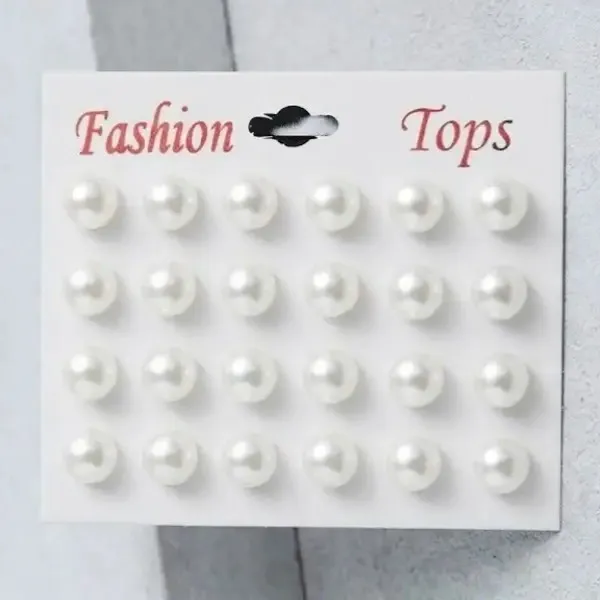 White_Pearl_Round_Stud_Earrings_For_Women