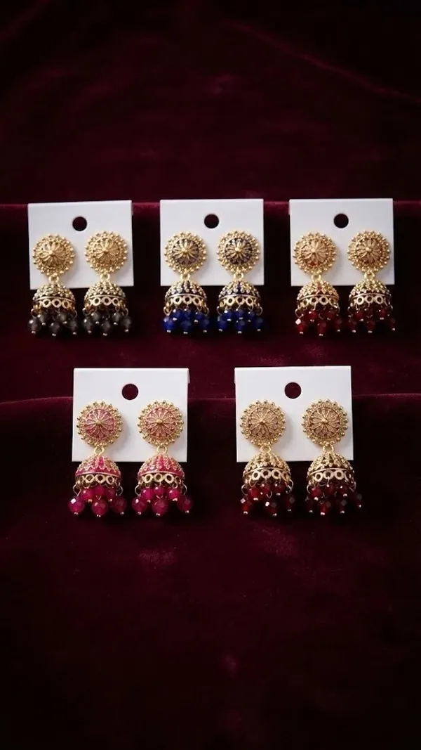 Gold_Tone_Floral_Traditional_Jhumka_Earrings_For_Women