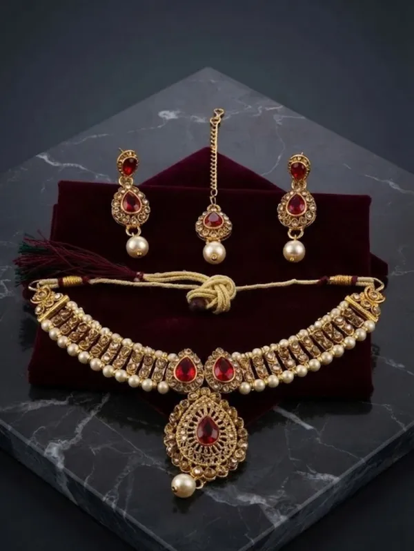 Red_Stone_Gold-Tone_Bridal_Jewellery_Set_For_Women