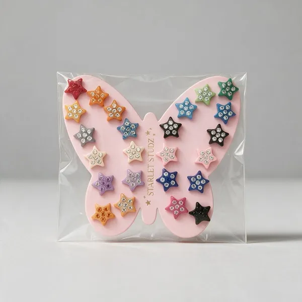 Multicolor_Sparkling_Star_Ear_Stud_For_Girls